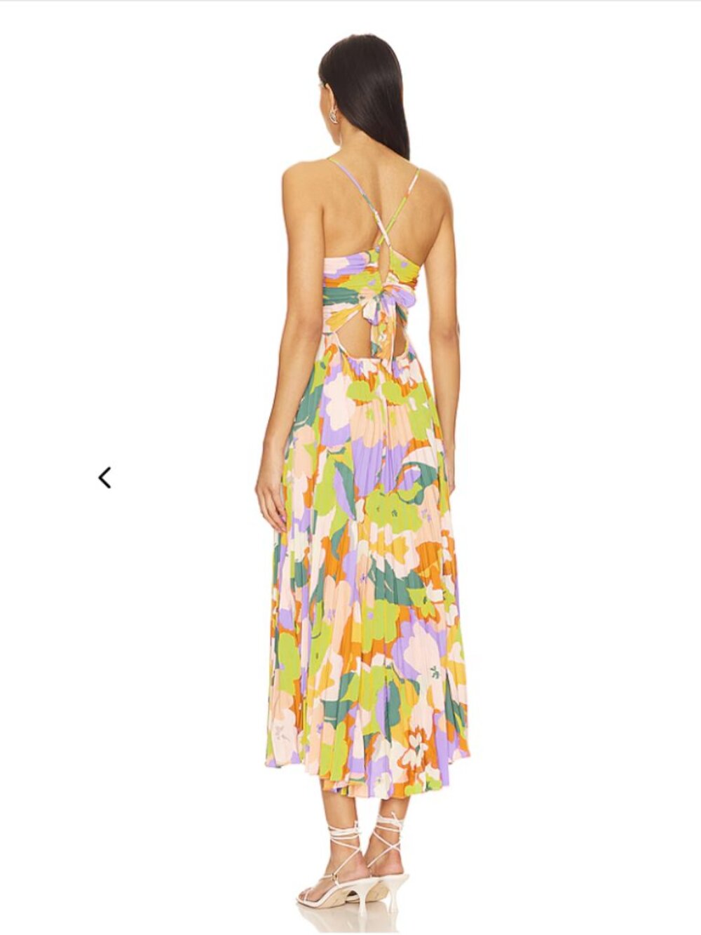 Astr the label Blythe Floral Plisse Midi Dress M / NWOT - Picture 2 of 8